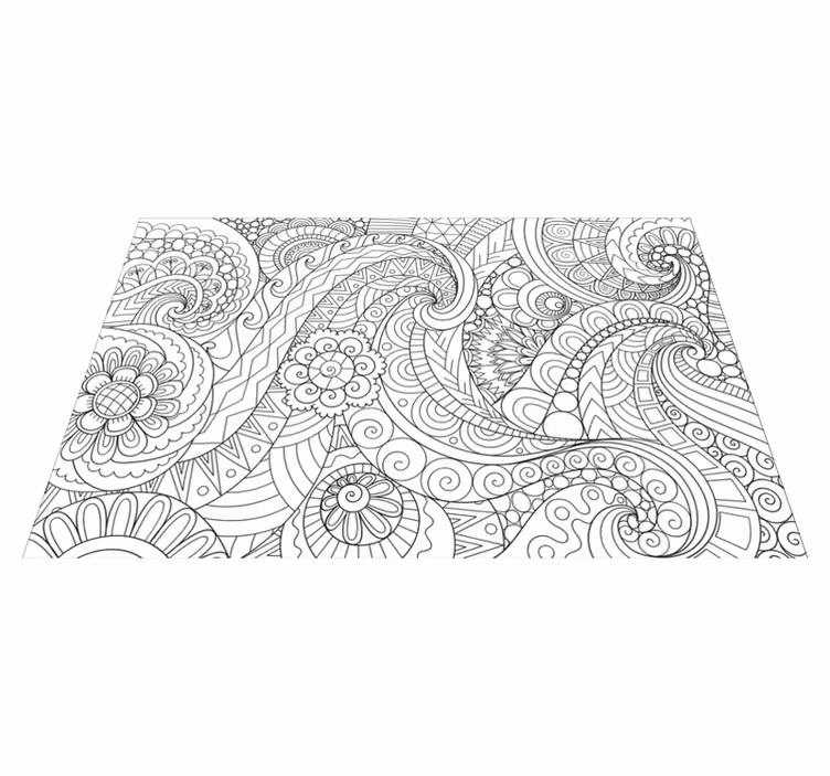 Intricate line patterns placemat - TenStickers