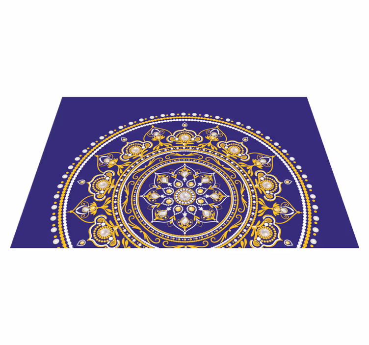 Original placemat intricate golden mandala design - TenStickers