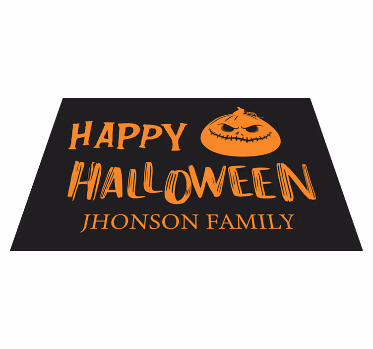 Halloween placemat family halloween wishes - TenStickers