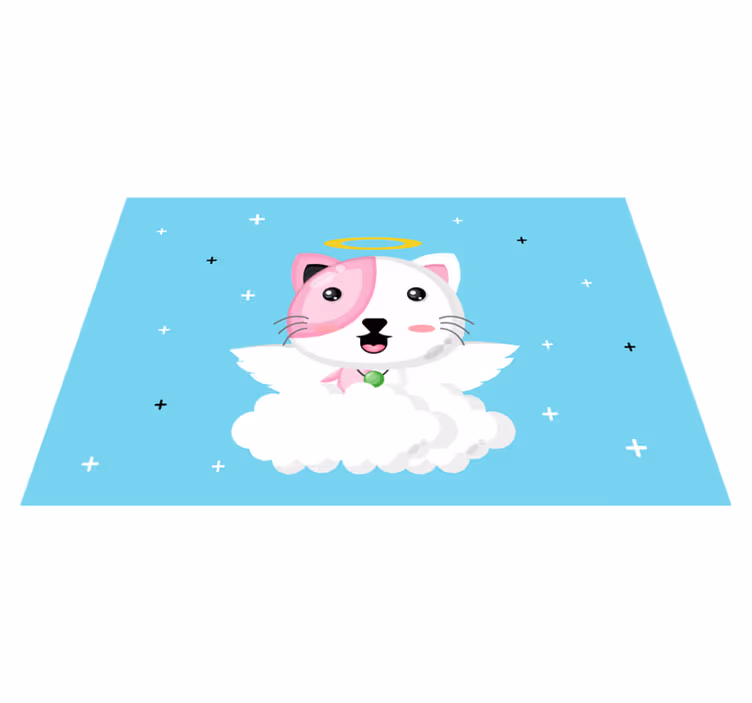 Children placemat cute cat angel - TenStickers