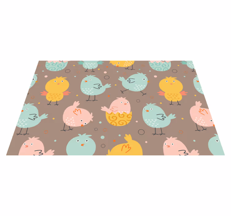 Children placemat with colorful bird designs - TenStickers