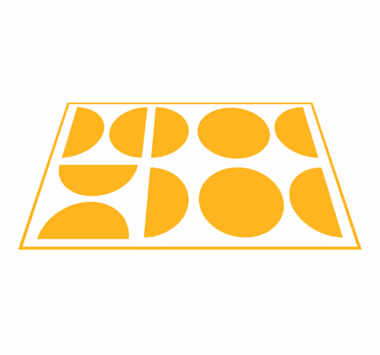 Modern placemat in geometric yellow design - TenStickers