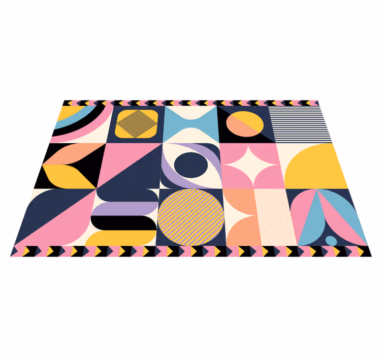 Modern placemat in geometric color block design - TenStickers