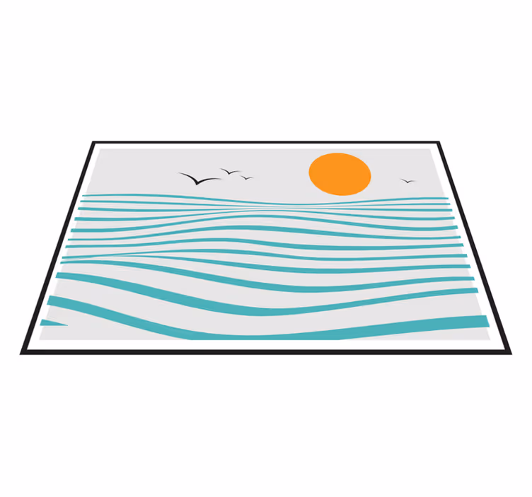Modern placemat with elegant waves pattern - TenStickers