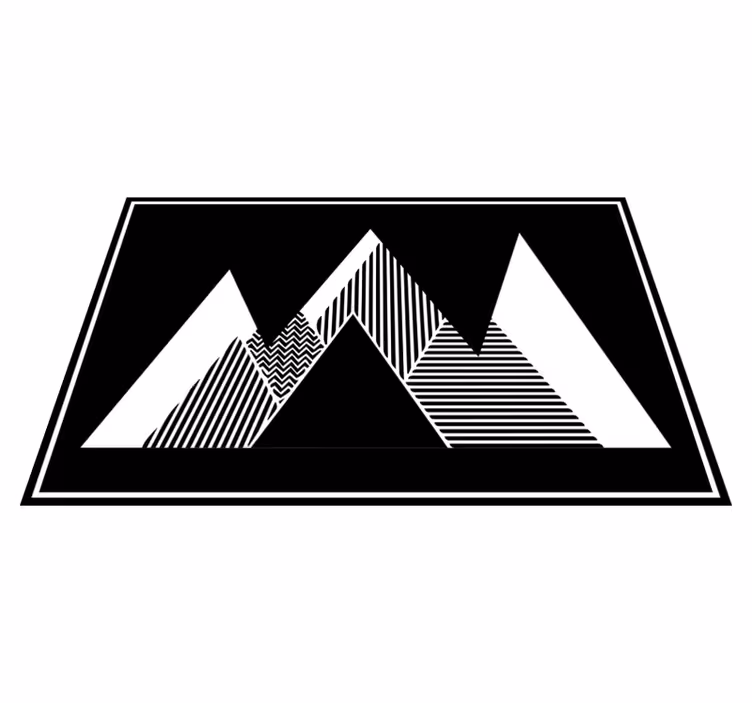 Modern placemat stylish mountain peaks - TenStickers