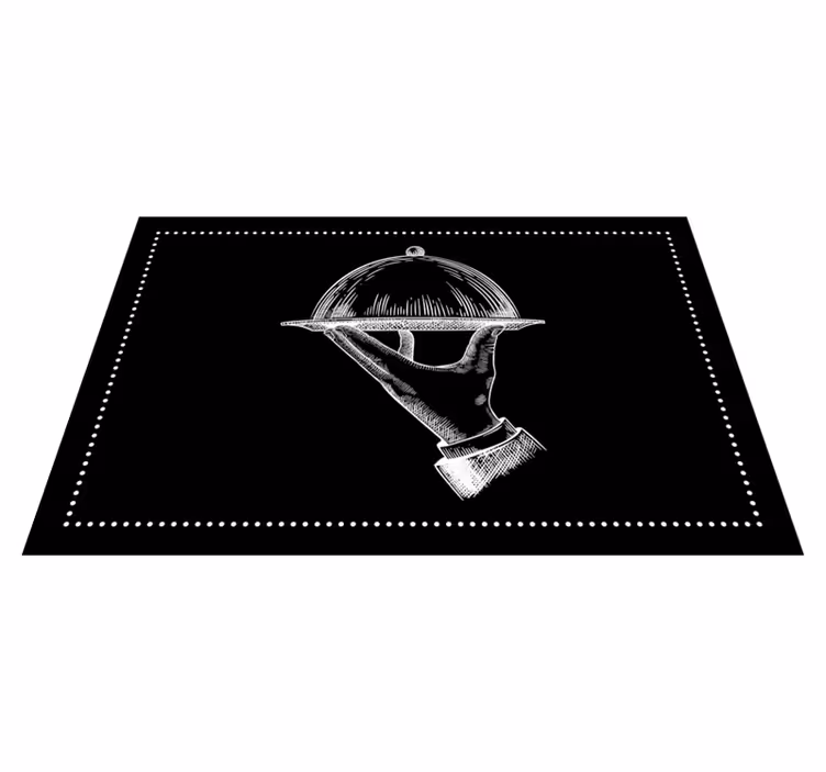 Original placemat elegant serving hand - TenStickers
