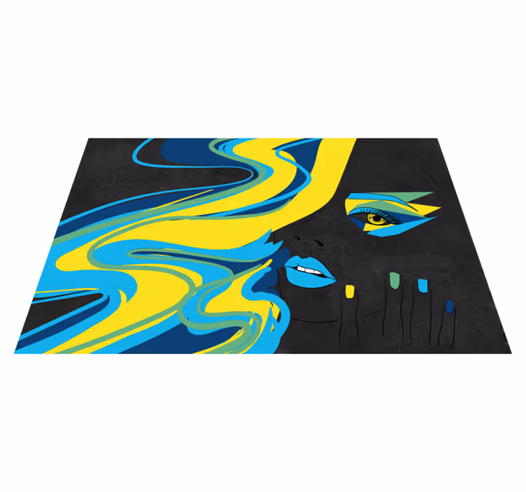 Original placemat bold face art design - TenStickers