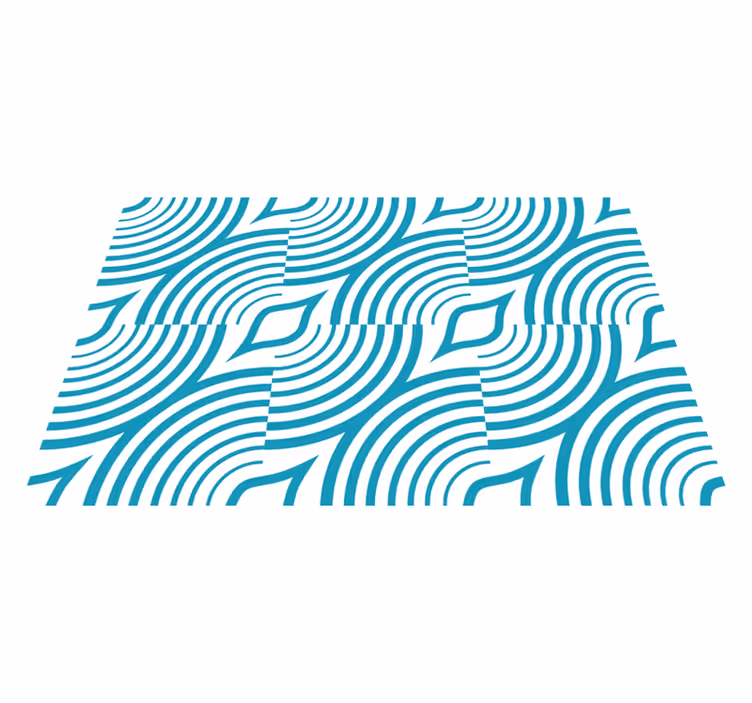 Curved Wave Pattern modern placemat - TenStickers