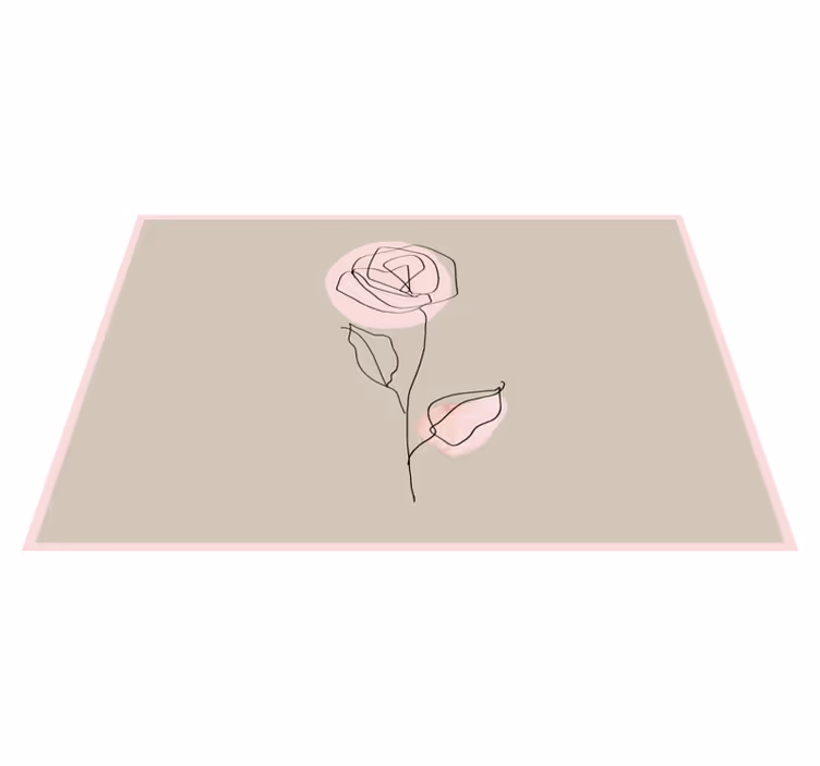 Watercolor white roses abstract modern placemat - TenStickers