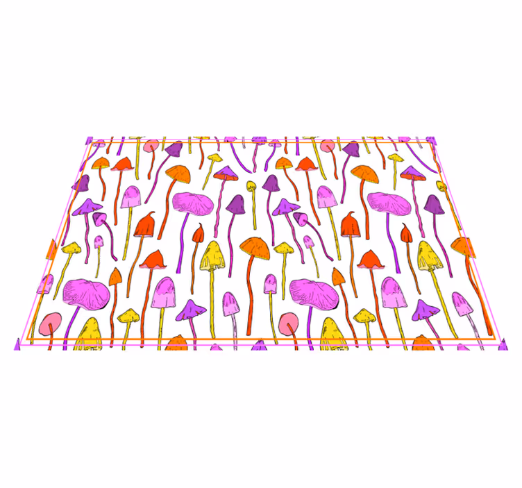 Original placemat colorful mushroom design - TenStickers