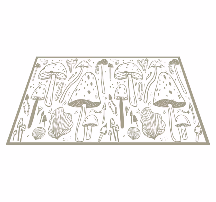 Original placemat mushroom nature design - TenStickers