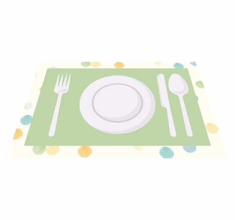 Modern placemat for contemporary dining set - TenStickers