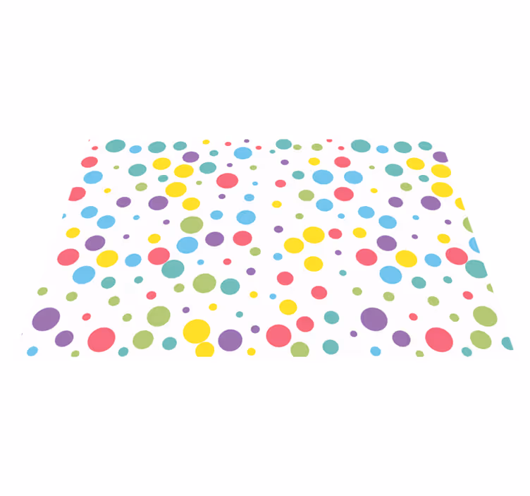 Colorful polka dot pattern kids placemat - TenStickers