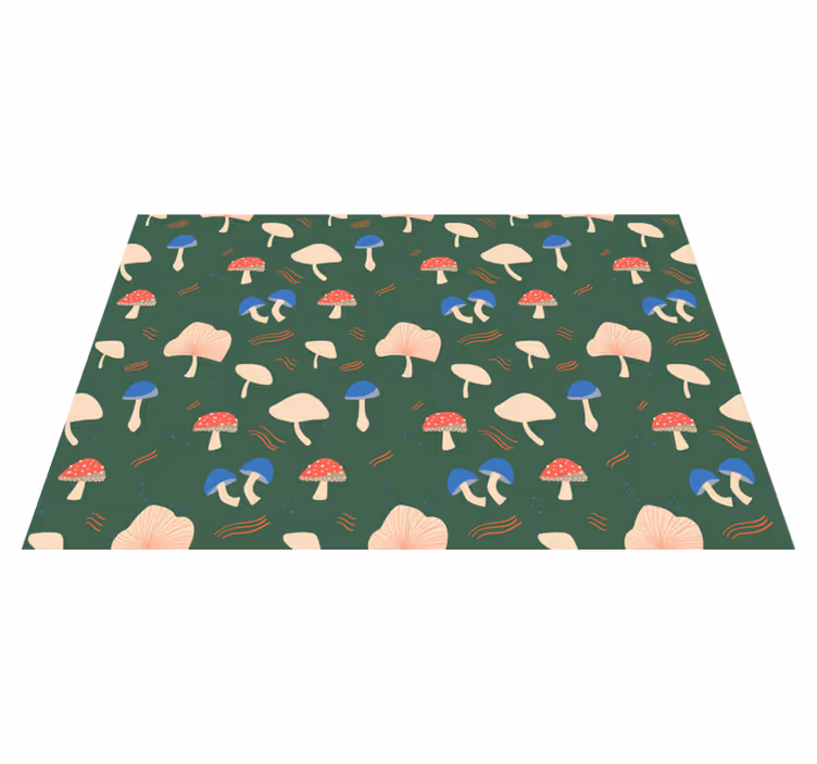 Original placemat lively mushroom design - TenStickers