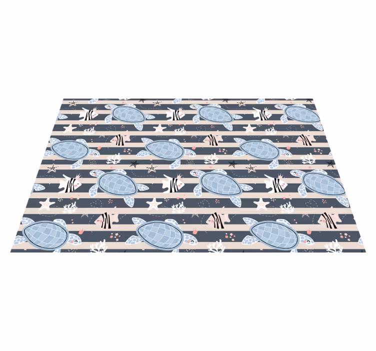 Children placemat turtle pattern joy - TenStickers