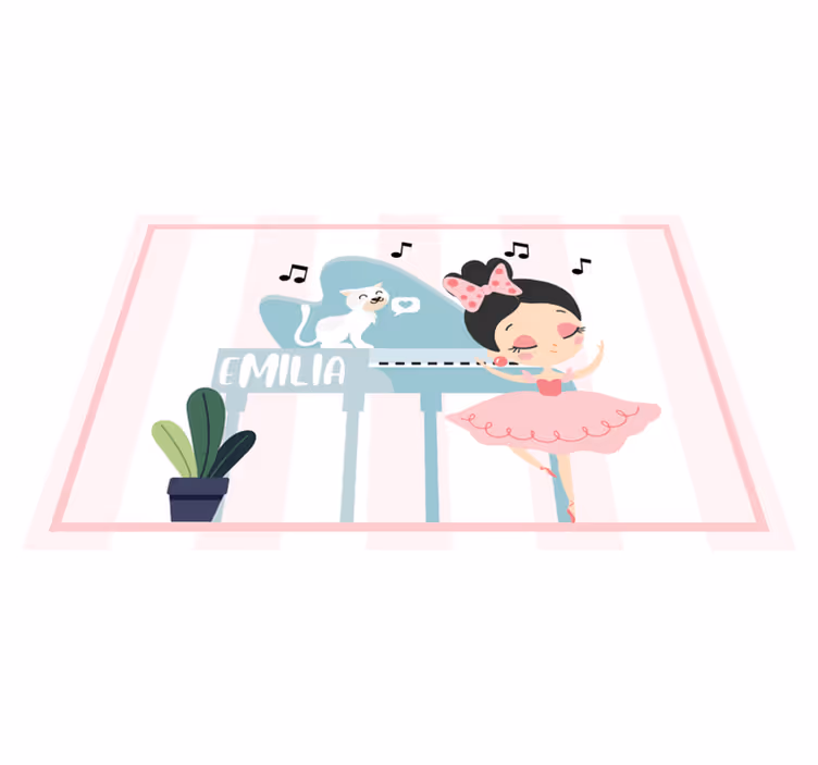 Children placemat ballet dancer figure - TenStickers
