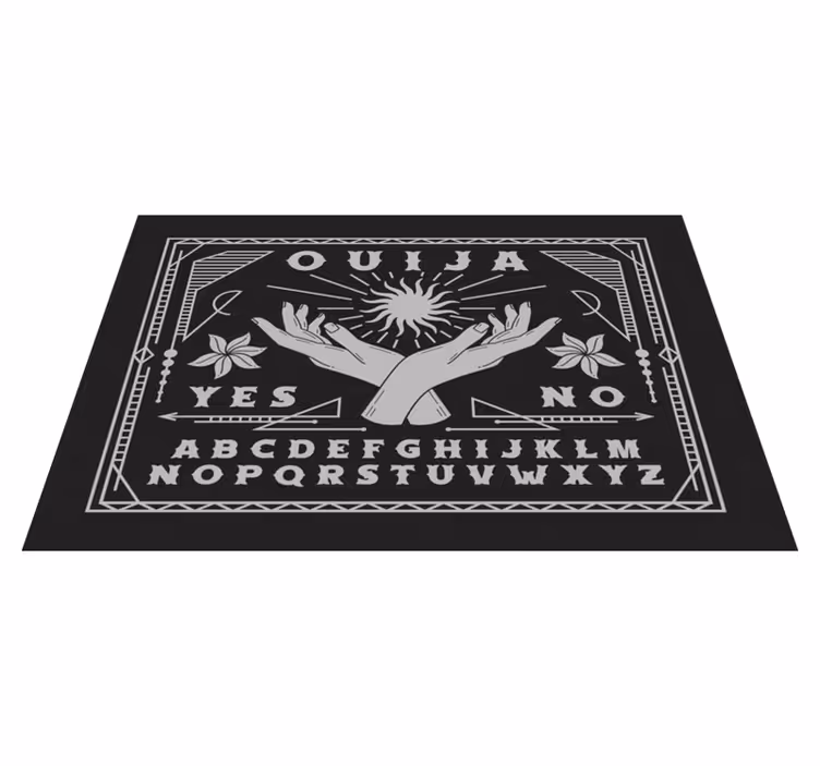 Placemat with quote ouija board hands - TenStickers