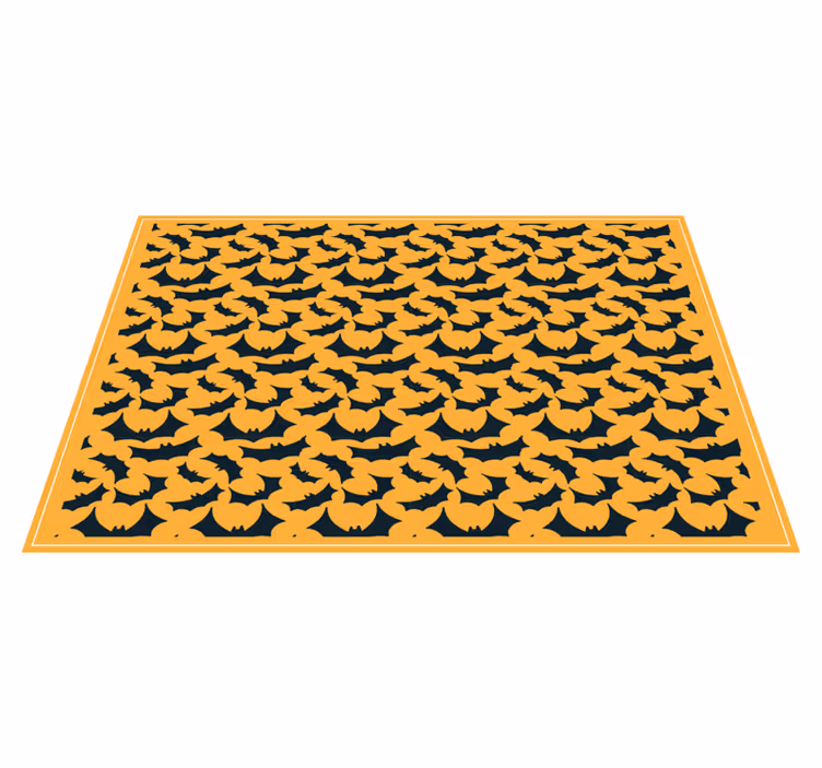 Halloween placemat with bat pattern overlay - TenStickers
