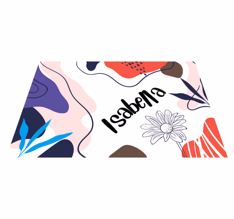 Customisable placemat colorful abstract floral - TenStickers