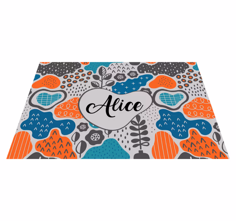 Customisable placemat whimsical name design - TenStickers