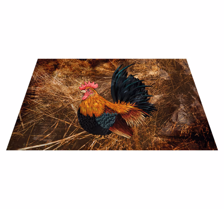Original placemat vibrant rooster artwork - TenStickers