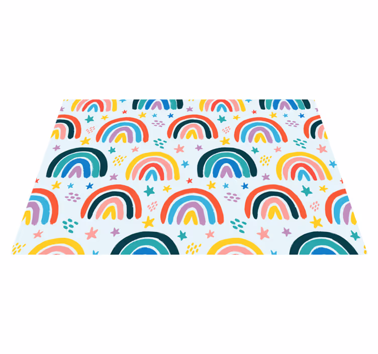 Colorful rainbows pattern children placemat - TenStickers