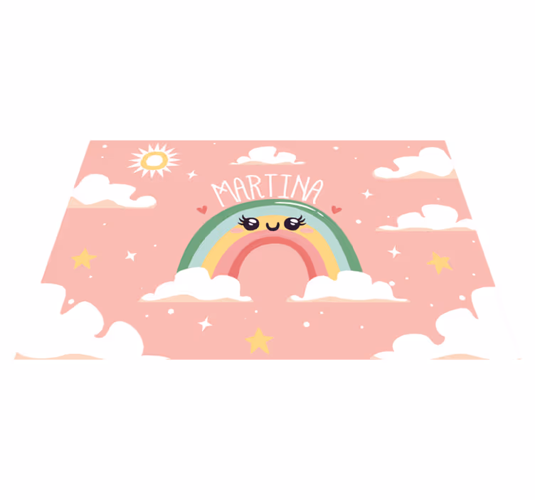 Children placemat cheerful rainbow design - TenStickers