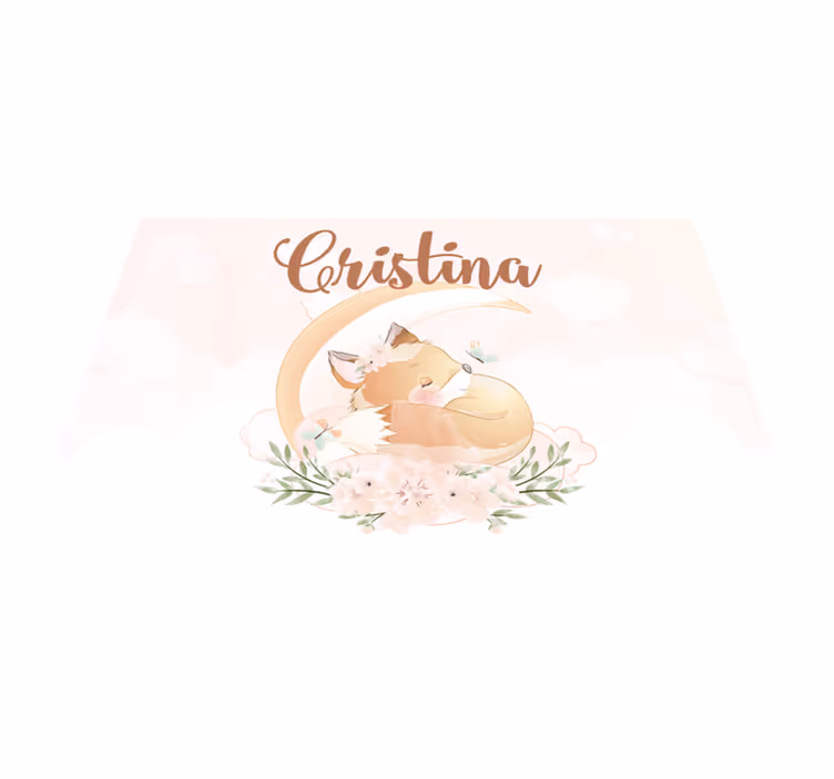 Customisable placemat cute fox design - TenStickers