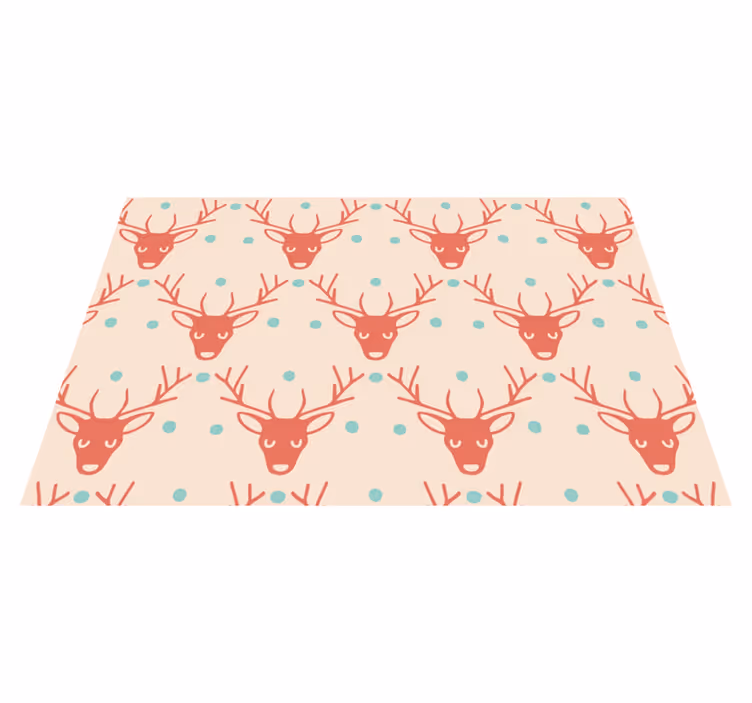 Christmas placemat with reindeer pattern design - TenStickers