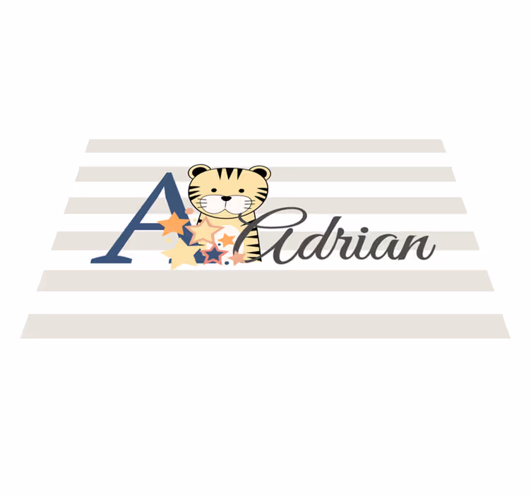 Children placemat with adorable tiger design - TenStickers