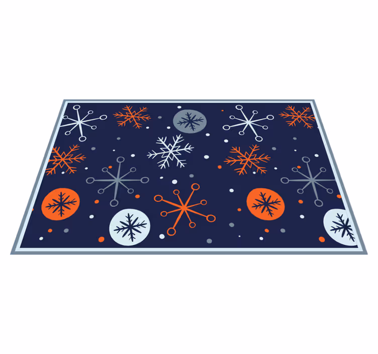 Christmas placemat with festive snowflake designs - TenStickers