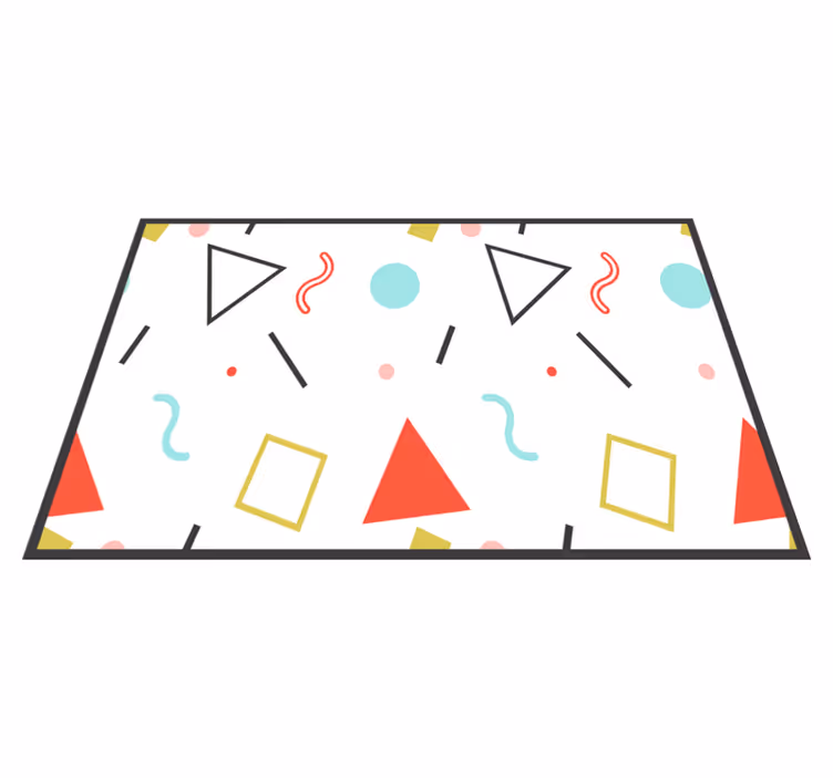 Cool colorful geometric shapes kids placemat - TenStickers