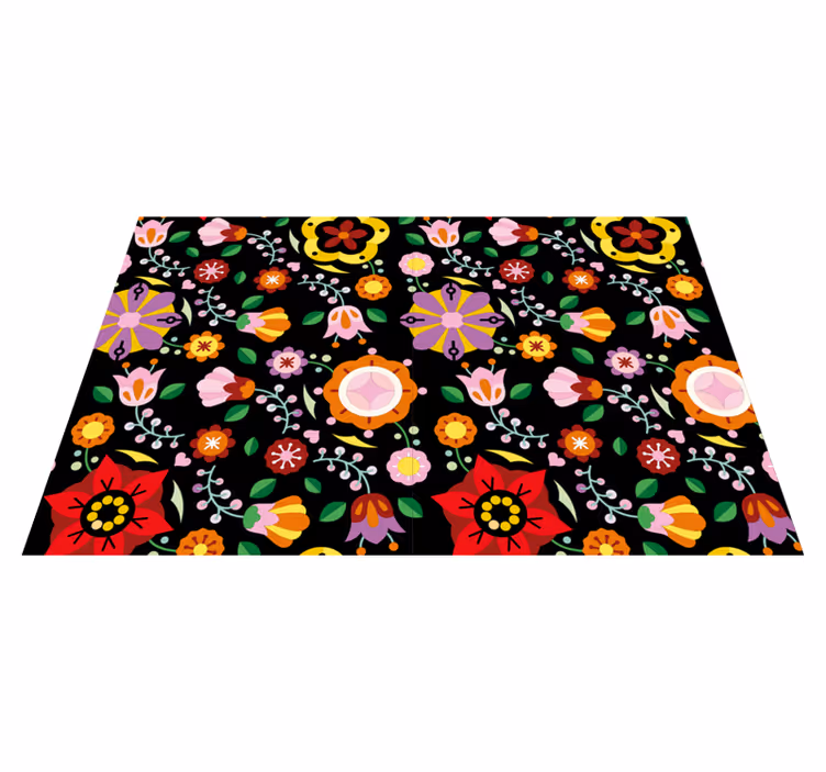 Original placemat vibrant floral design - TenStickers