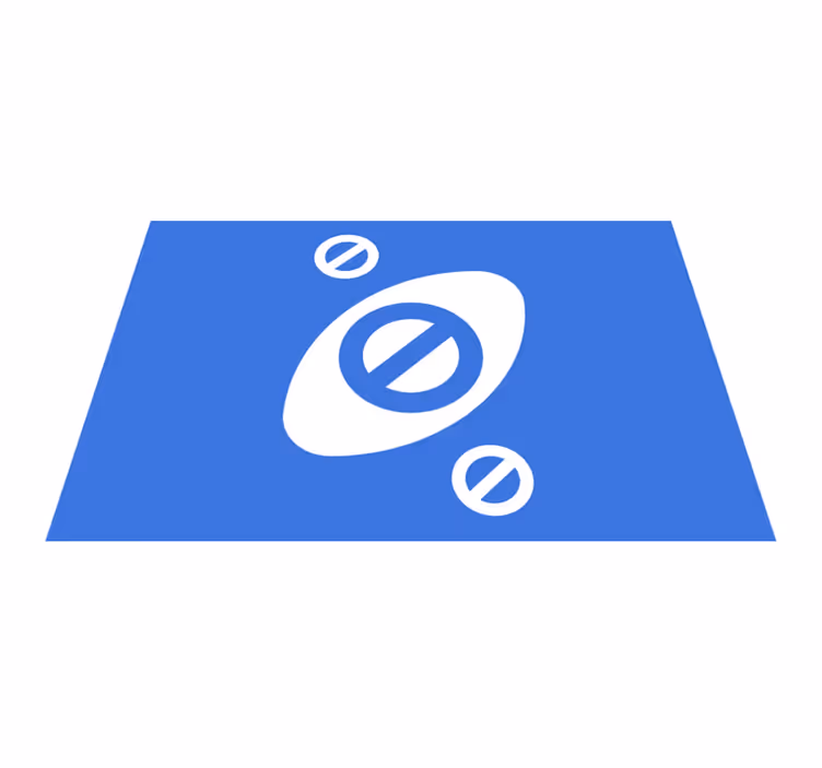 Modern placemat minimalist blue accent - TenStickers