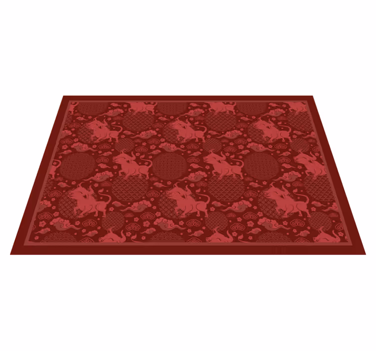 Original placemat charming bull design - TenStickers