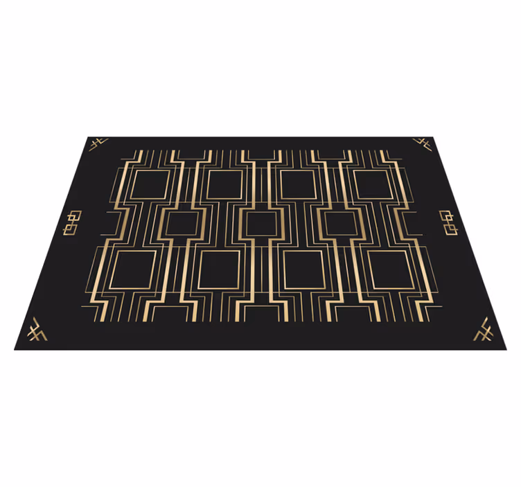 Modern placemat geometric black design - TenStickers