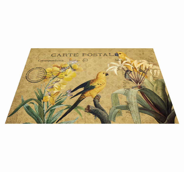 Original placemat vintage floral postcard design - TenStickers