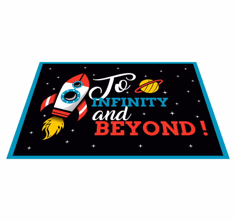Placemat with quote rocket to infinity - TenStickers