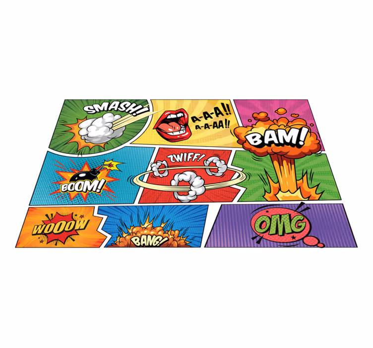 Original placemat comic speech bubbles design - TenStickers