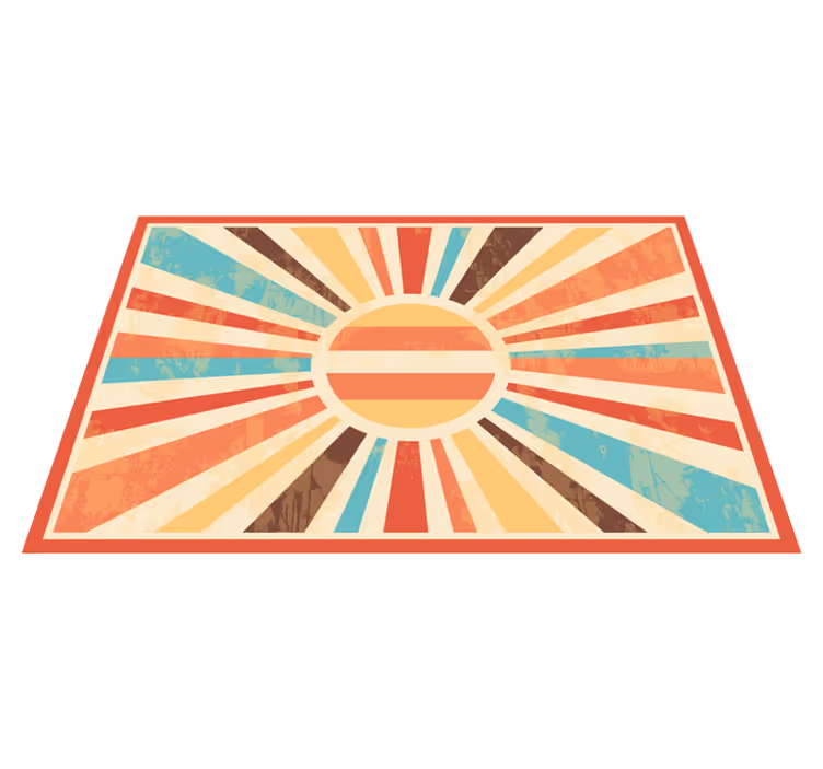 Modern placemat with lively sunburst design - TenStickers