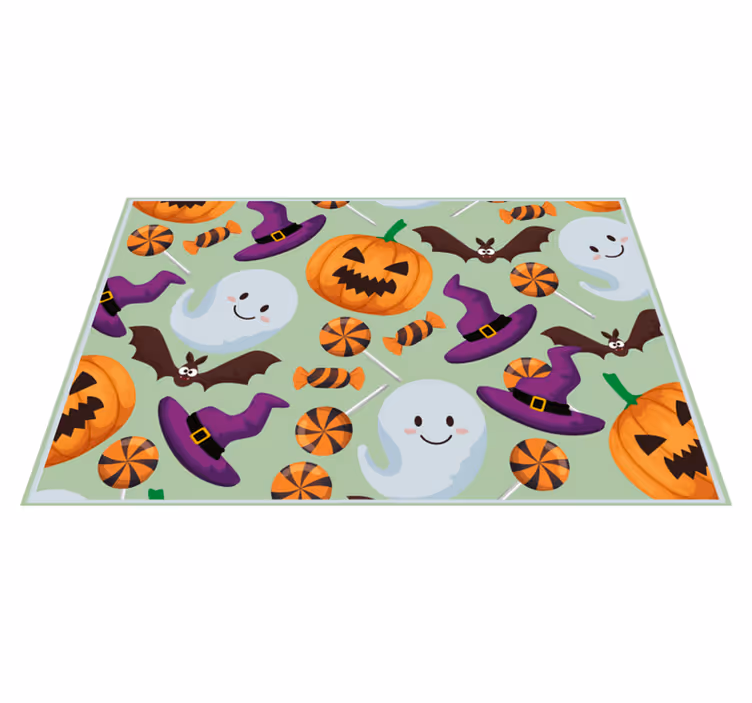 Halloween placemat with vibrant halloween designs - TenStickers