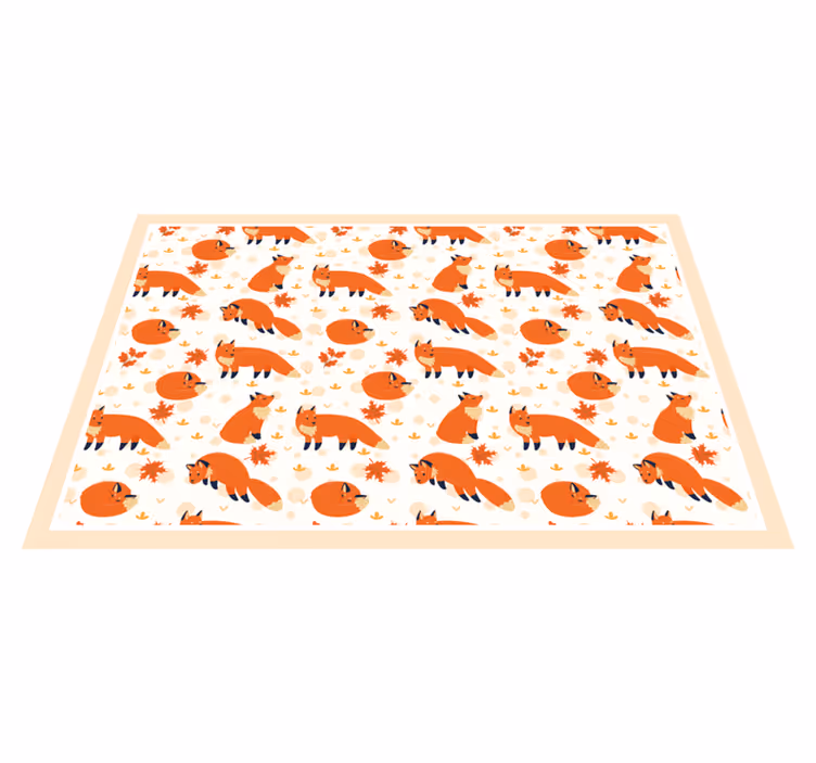 Children placemat with cheerful fox designs - TenStickers