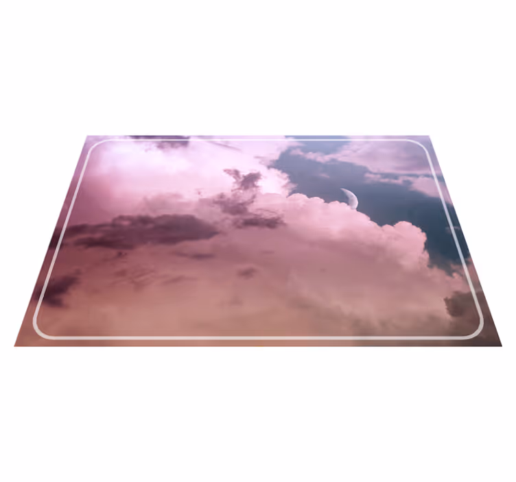 Modern placemat cloudy sky moon - TenStickers