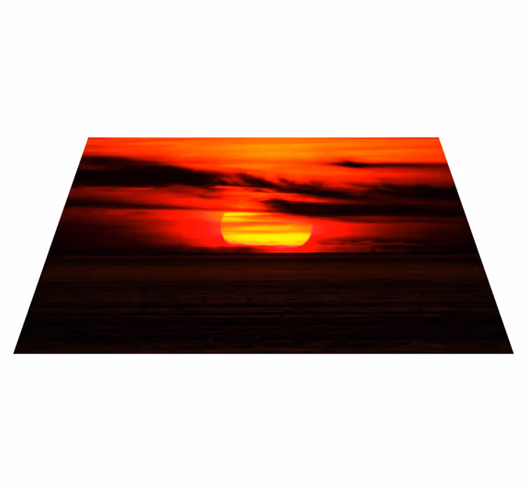 Elegant placemat sunset over ocean design - TenStickers