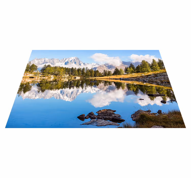 Modern placemat scenic mountain landscape - TenStickers