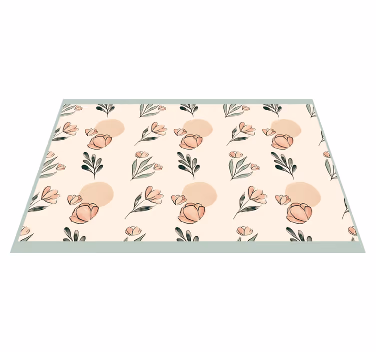 Original placemat with floral design accent - TenStickers