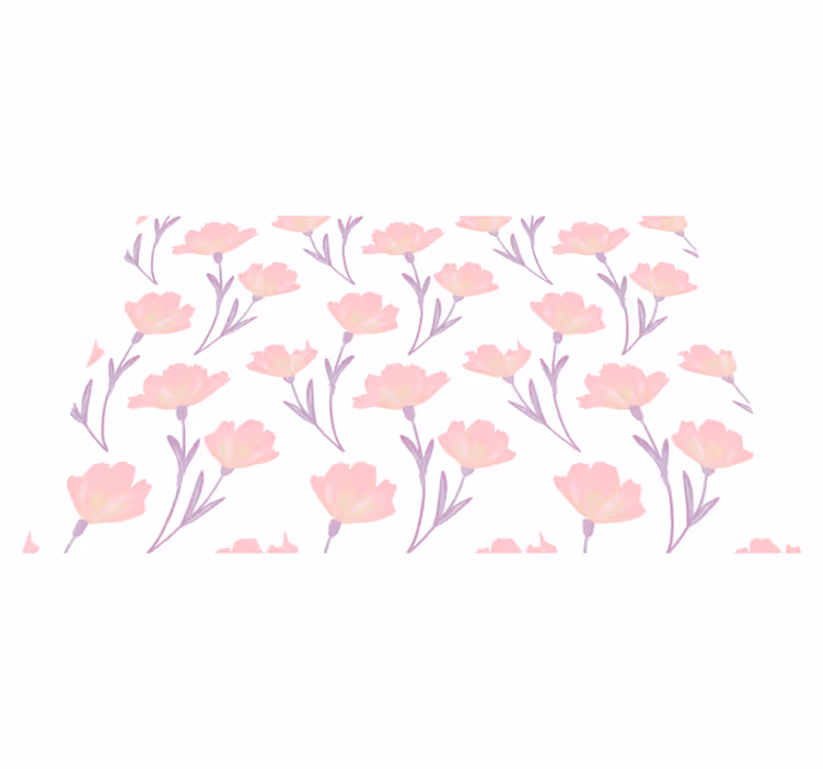 Original placemat pink floral design - TenStickers
