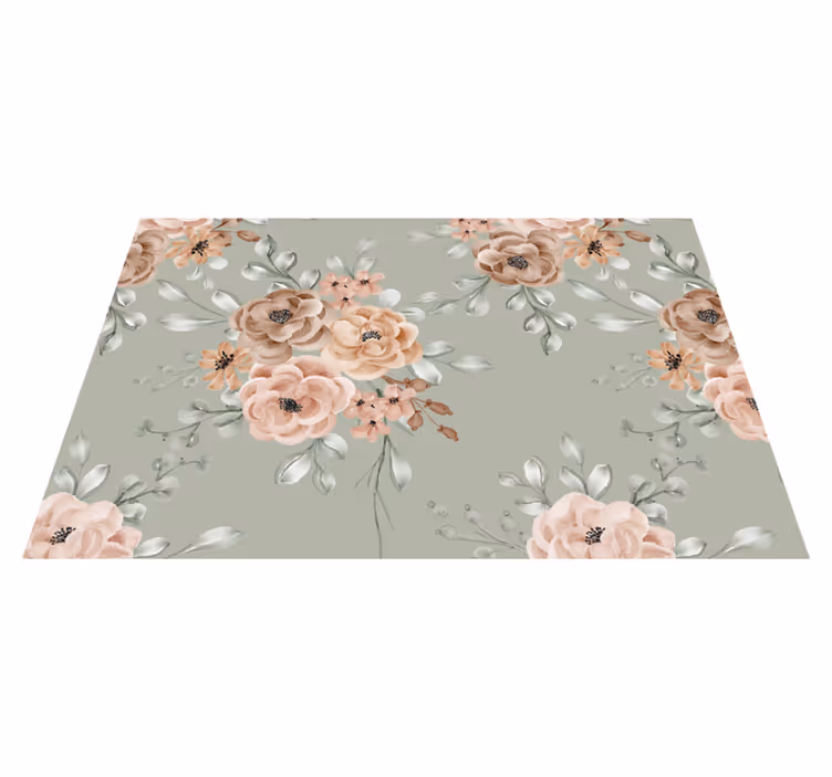 Original placemat floral background bowl - TenStickers