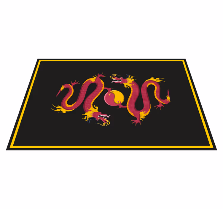 Original placemat dragon design pattern - TenStickers
