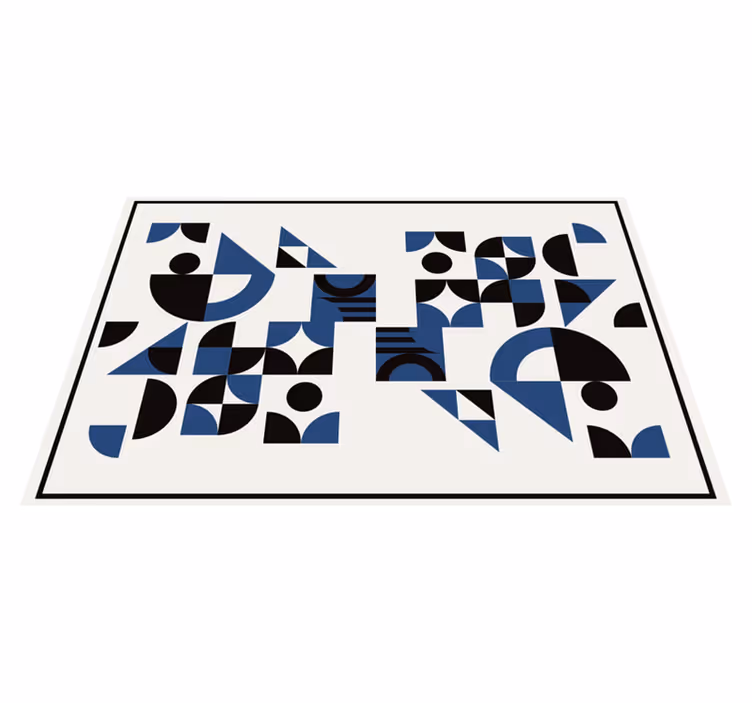 Modern placemat geometric blue designs - TenStickers